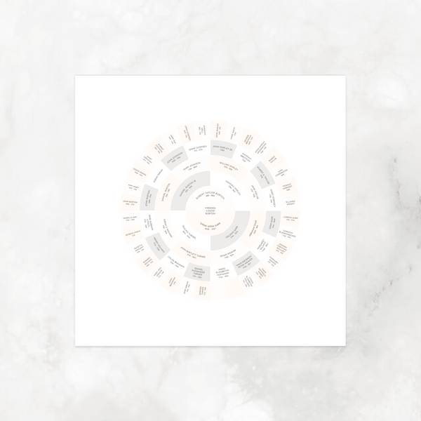 Frosted Diamond: Ancestry Circle Chart
