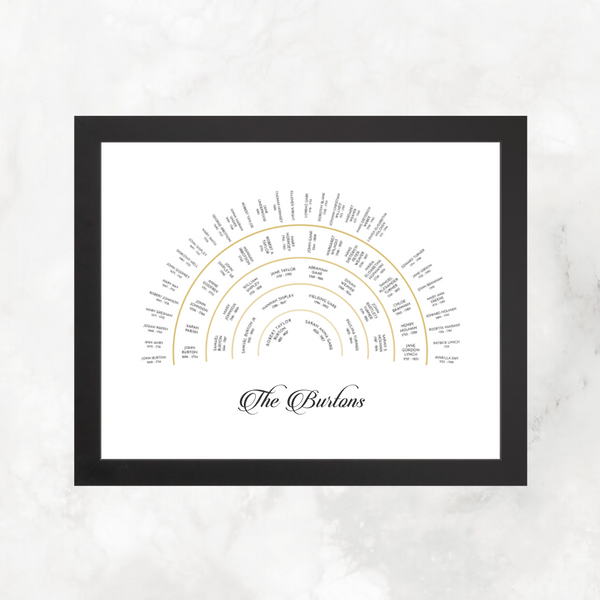 Golden Bands: Ancestry Fan Chart