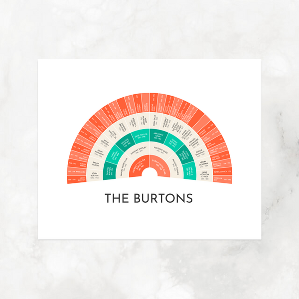 Heirloom Tomato: Ancestry Fan Chart