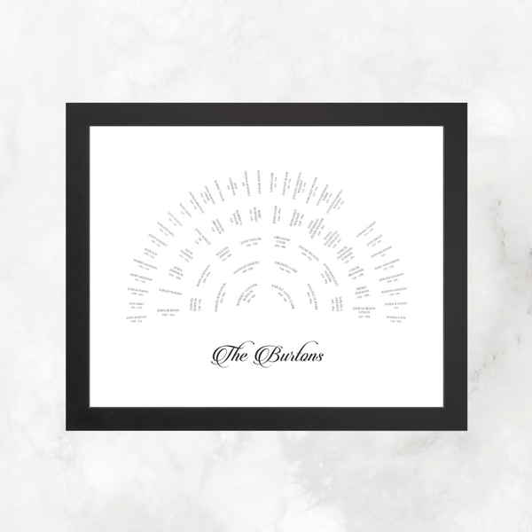 White Simplicity: Ancestry Fan Chart